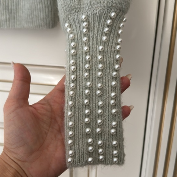 H&M Studio Alpaca Blend Sweater With Pearls Size XS - Picture 10 of 10